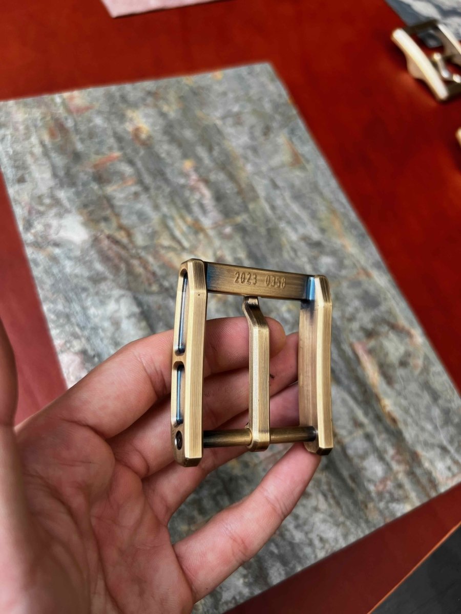 Brass Belt Buckle - Type A - JunLinLeather