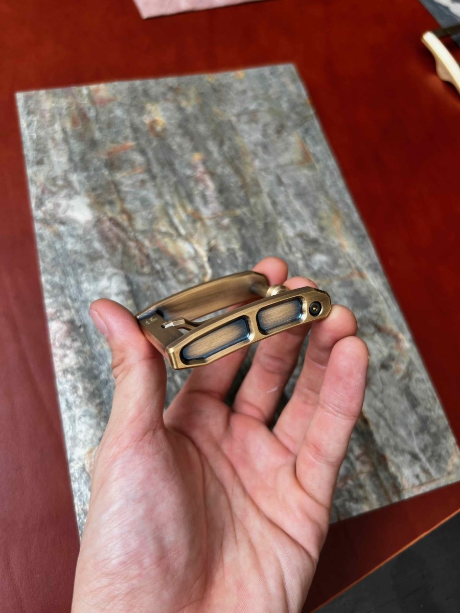 Brass Belt Buckle - Type A - JunLinLeather