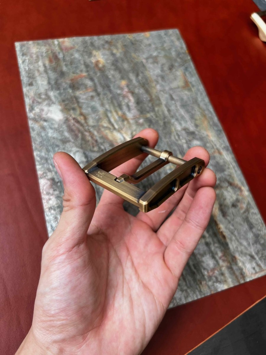 Brass Belt Buckle - Type A - JunLinLeather