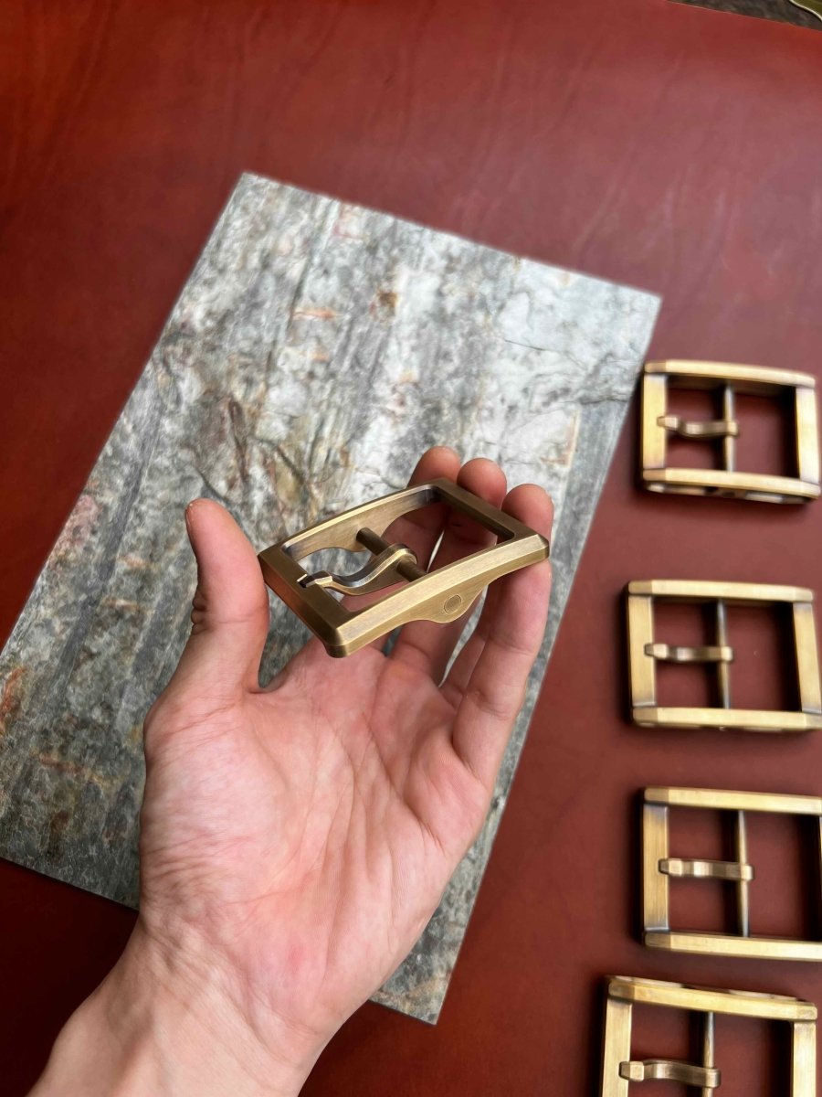 Brass Belt Buckle - Type B - JunLinLeather