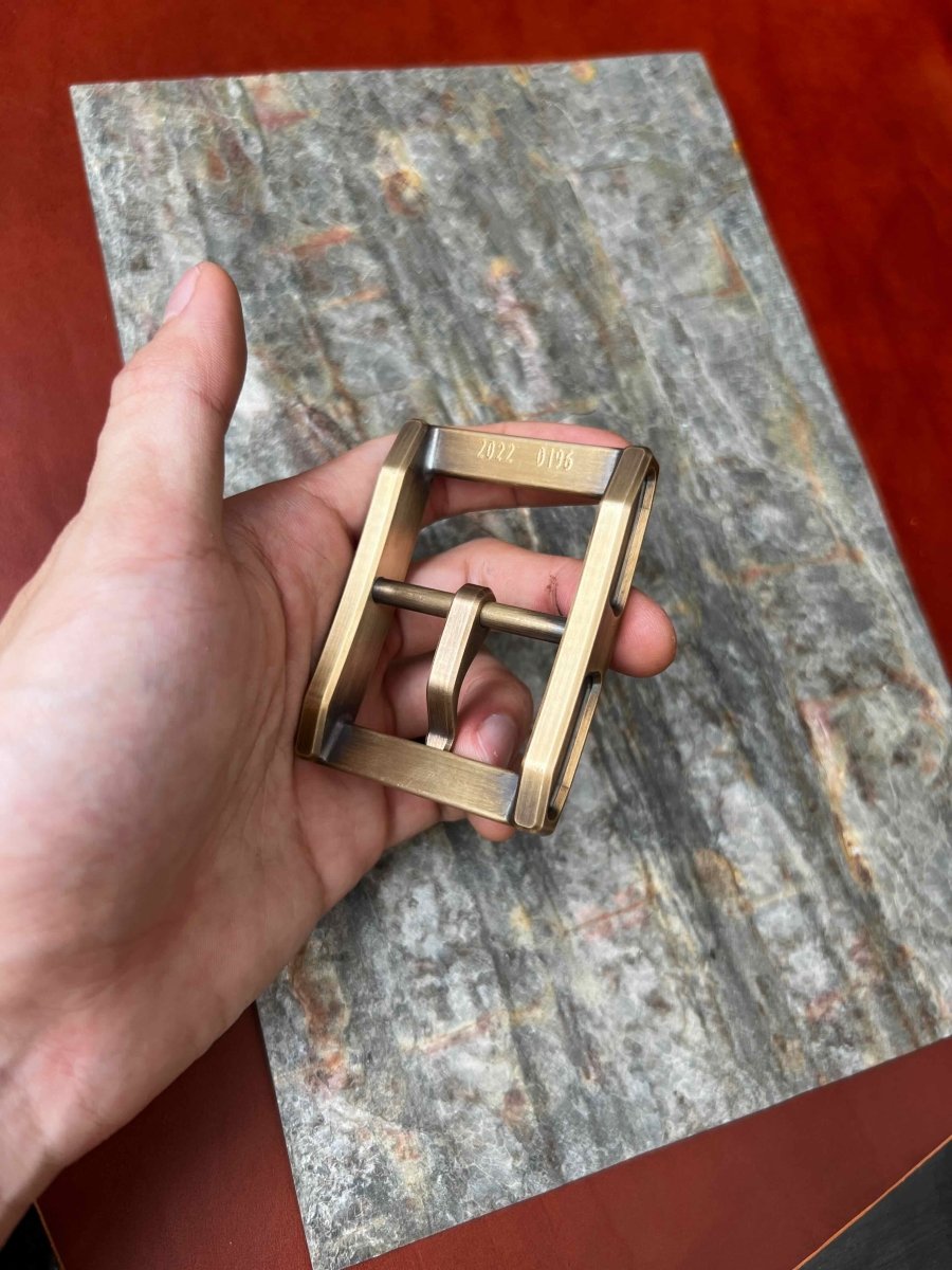 Brass Belt Buckle - Type C - JunLinLeather