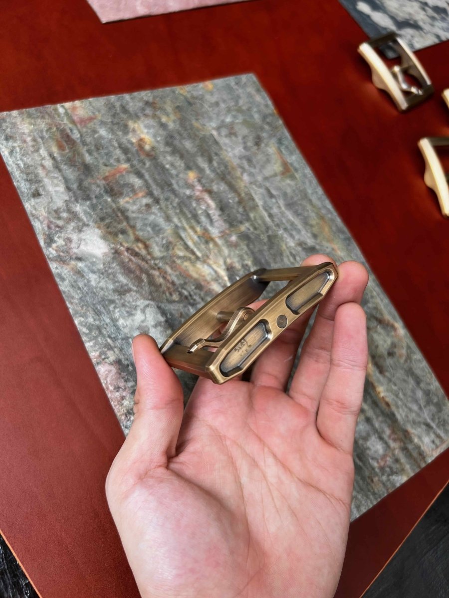 Brass Belt Buckle - Type C - JunLinLeather