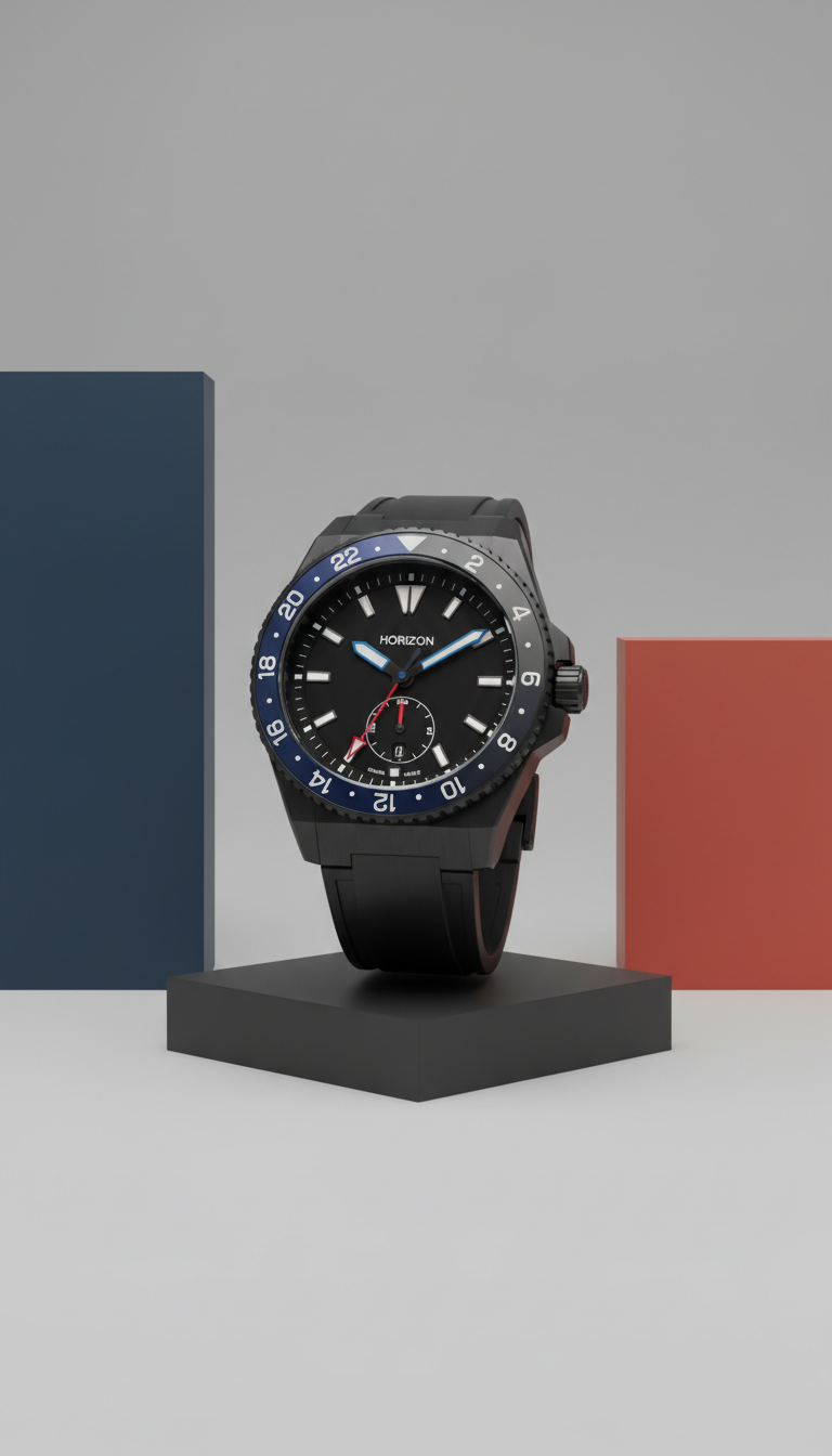 Carbon Black GMT Dual Timezone