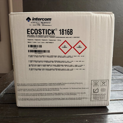 Intercom Ecostick 1816B 10 kg box as it arrives from Intercom in Italy