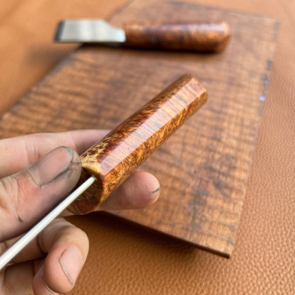Journey Skiver - Amboyna Burl (28mm) - JunLinLeather