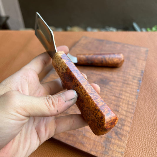 Journey Skiver - Amboyna Burl (36mm) - JunLinLeather